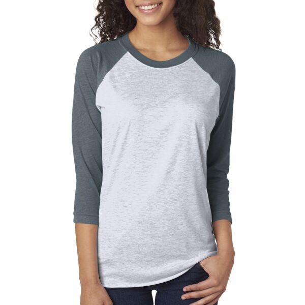 Next Level Apparel Unisex Triblend Three-Quarter Sleeve Raglan Thumbnail